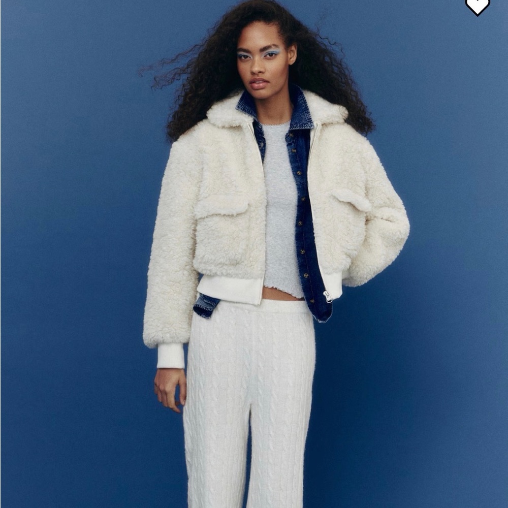 H&M Cream Sherpa Jacket - Sold Out - Picture 4 of 6